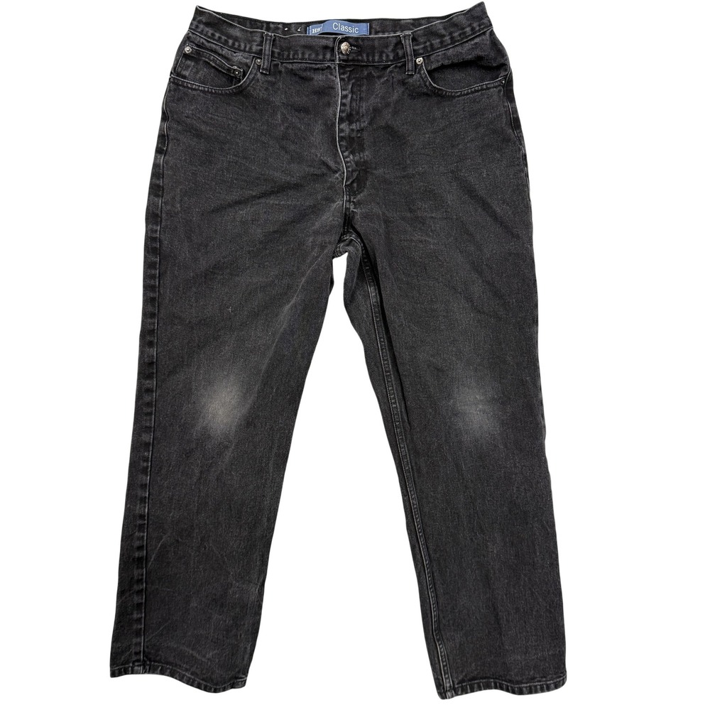 High Sierra Classic Jeans Mens 38x30 Gray Charcoal Wash Classic Straight Denim